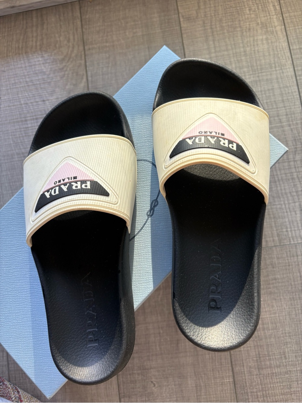 Authentic Prada slides size 6